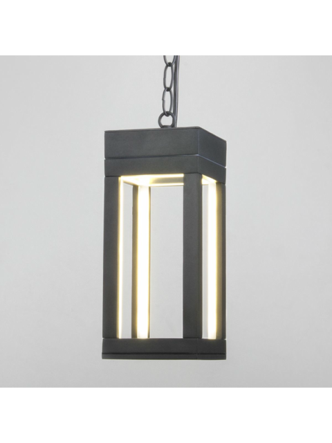 Уличный подвесной светодиодный светильник Elektrostandard Frame 1528 Techno Led серый a051858