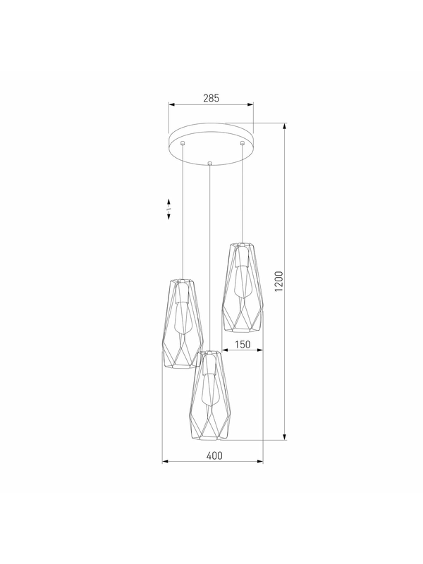 Подвесная люстра TK Lighting 2697 Lugo Gold — изображение 2