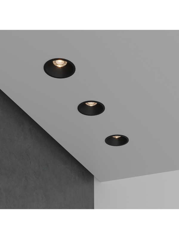 Встраиваемый светодиодный светильник Elektrostandard Lin 15266/LED 7W 3000K BK черный a063926