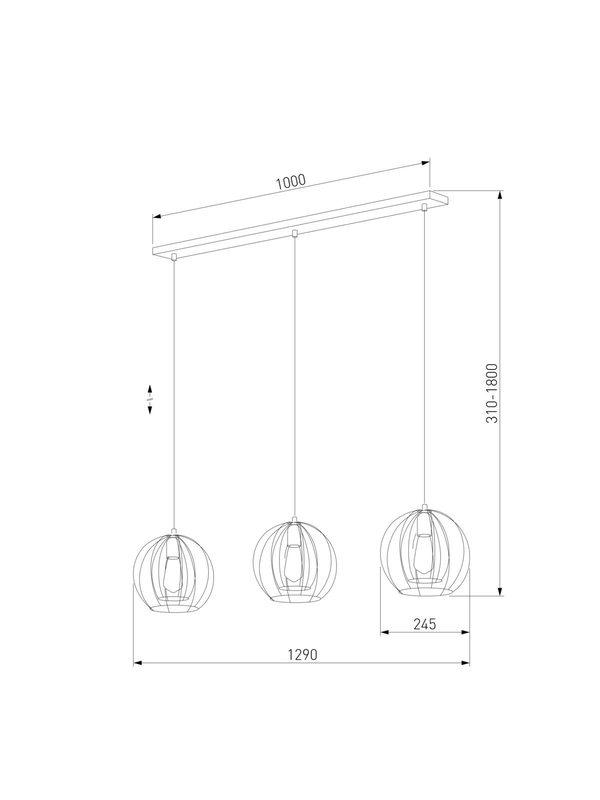 Подвесной светильник TK Lighting 6599 Jaula — изображение 2