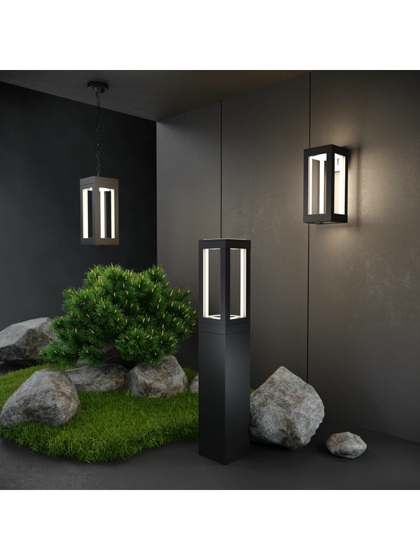 Уличный подвесной светодиодный светильник Elektrostandard Frame 1528 Techno Led черный a051857 — изображение 4