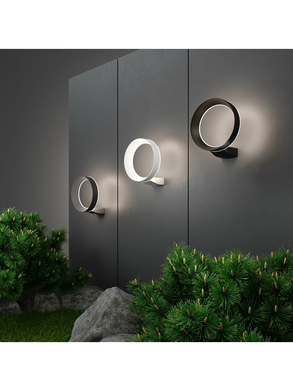 Уличный настенный светодиодный светильник Elektrostandard Ring 1710 Techno Led белый a054931 — изображение 5