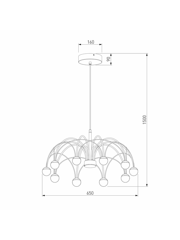 Подвесная светодиодная люстра Eurosvet Ragno 90034/10 LED черный — изображение 5