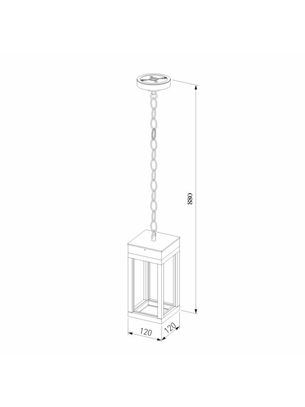 Уличный подвесной светодиодный светильник Elektrostandard Frame 1528 Techno Led черный a051857 — изображение 2