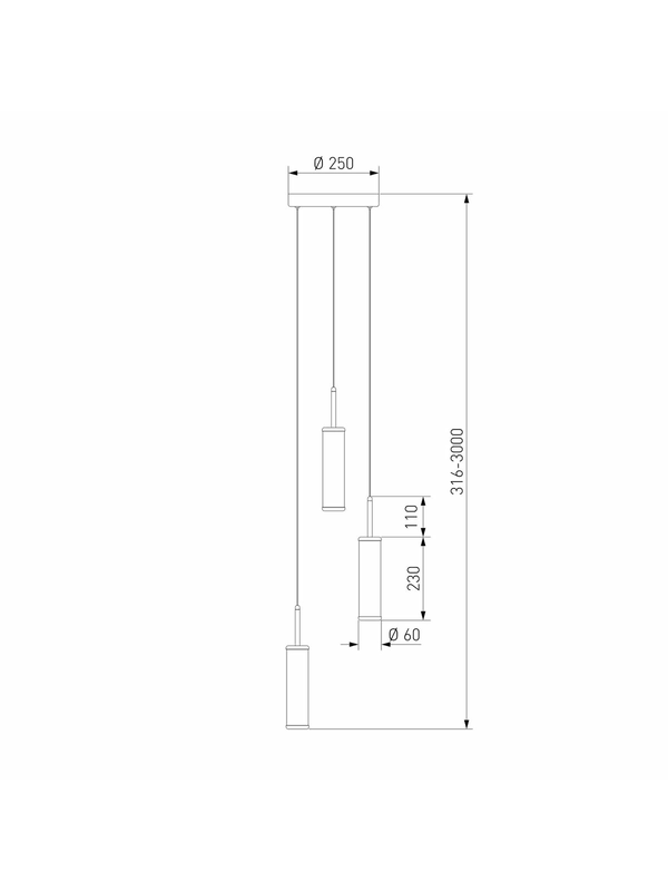 Подвесная светодиодная люстра Eurosvet Stark 50386/3 LED — изображение 2