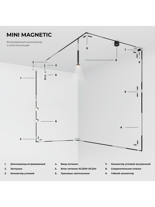 Коннектор гибкий Elektrostandard Mini Magnetic 85173/00 a065633 — изображение 4