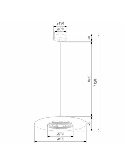 Подвесной светодиодный светильник Eurosvet Kontur 40031/1 LED белый