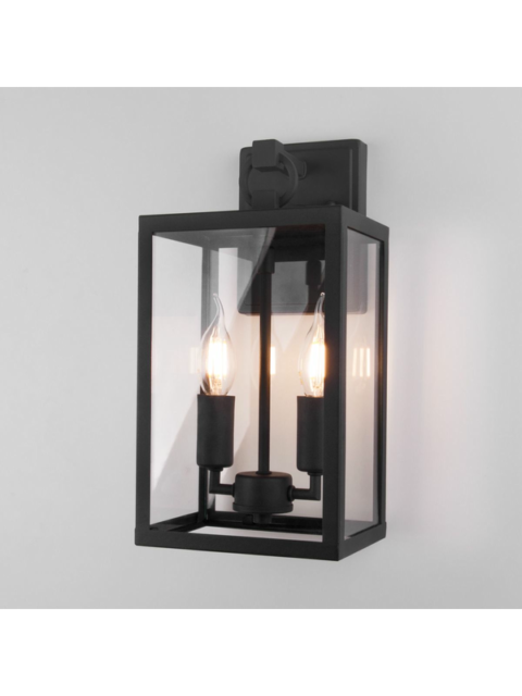 Уличный настенный светильник Elektrostandard Candle 35150/D черный a058260