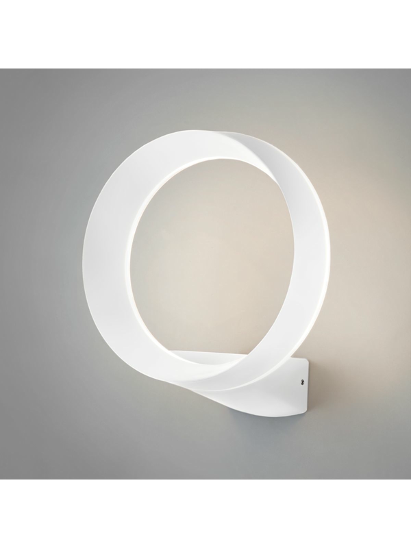Уличный настенный светодиодный светильник Elektrostandard Ring 1710 Techno Led белый a054931