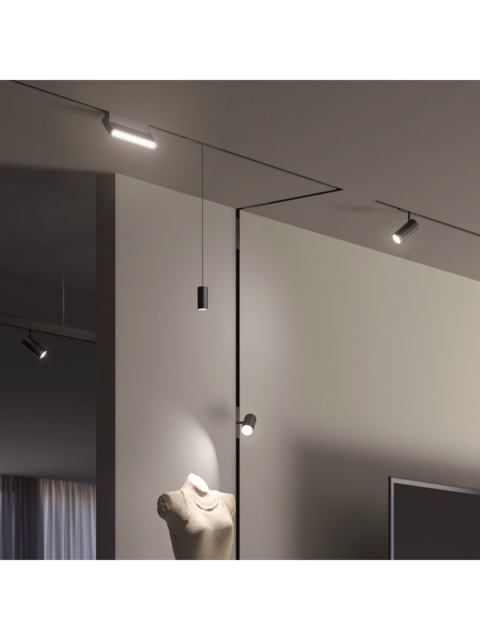 Подвесной трековый светодиодный светильник Elektrostandard Slim Magnetic Dim Amend 85072/01 черный a063533