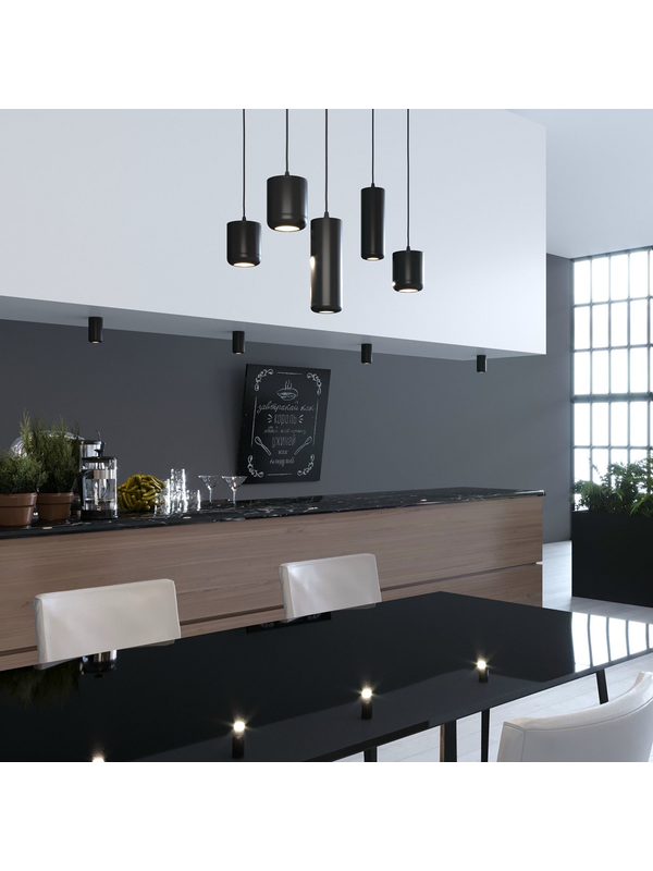 Подвесной светодиодный светильник Elektrostandard Onde 50249 LED 15W 4000K черный a064202