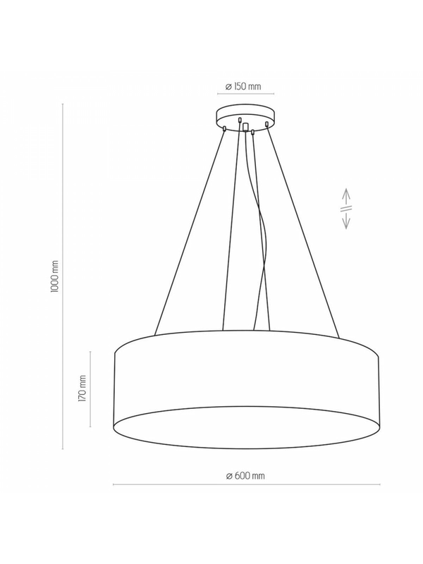 Подвесной светильник TK Lighting 1038 Rondo Granatowe — изображение 2