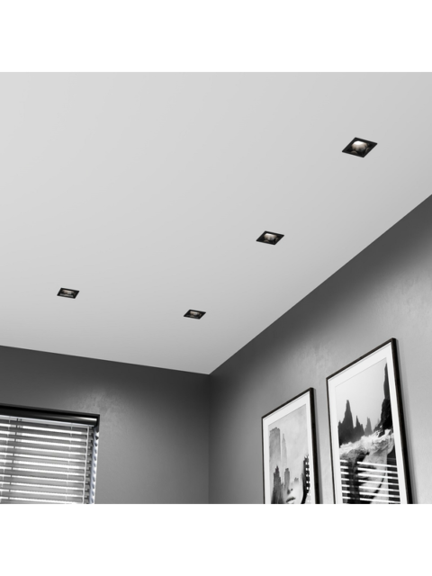 Встраиваемый светодиодный светильник Elektrostandard Quadro 25085/LED 10W 4000K черный a063677