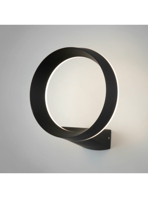 Уличный настенный светодиодный светильник Elektrostandard Ring 1710 Techno Led черный a054933