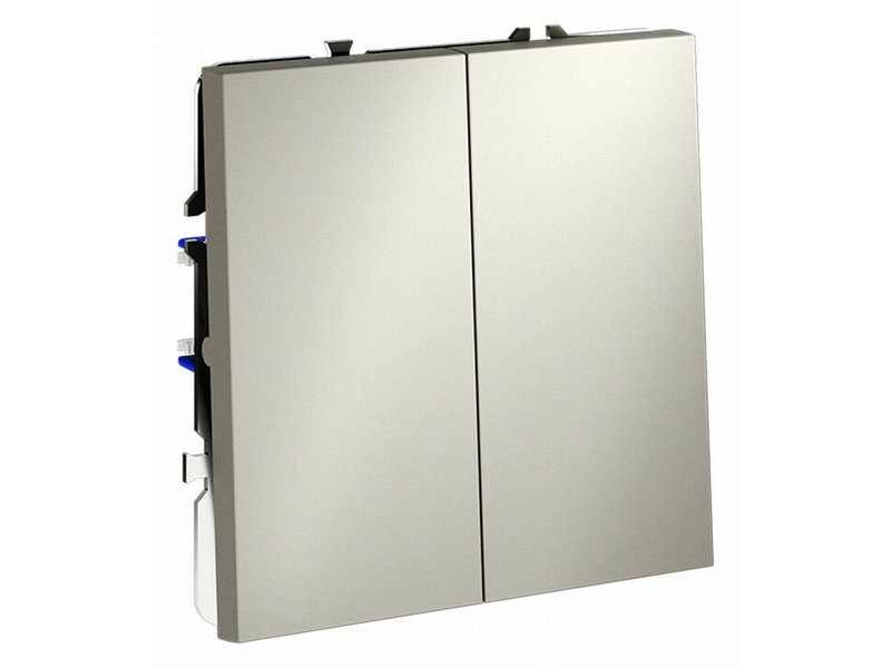 Выключатель двухклавишный без рамки Voltum S70 VLS020103