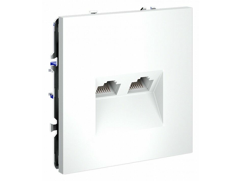 Розетка двойная Ethernet RJ-45 без рамки Voltum S70 VLS060202