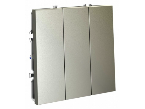 Выключатель трехклавишный без рамки Voltum S70 VLS030104