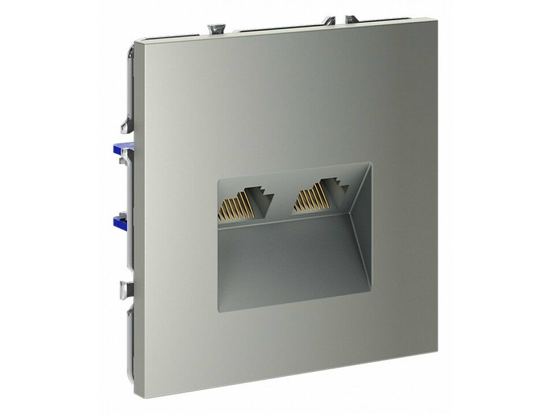 Розетка двойная Ethernet RJ-45 без рамки Voltum S70 VLS060205