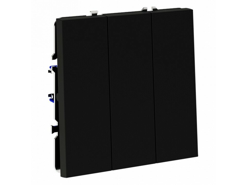 Выключатель трехклавишный без рамки Voltum S70 VLS030108